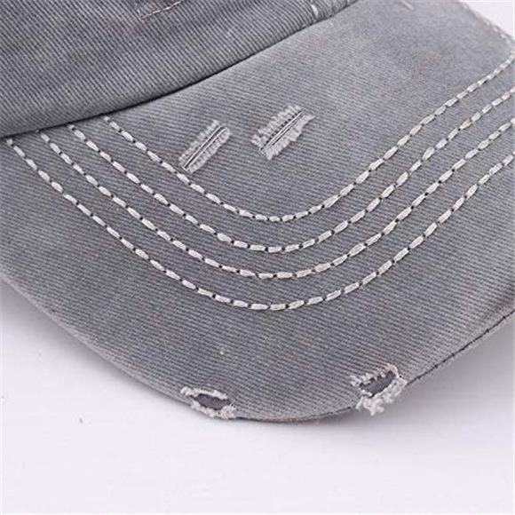 Distressed Ponytail Hat for Women American-Flag Pony Tail Caps High Bun - Picture 6 of 6